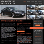 Screen shot of the Chauffeur Rentals website.