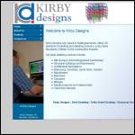 Screen shot of the Kirby Designs Ltd website.