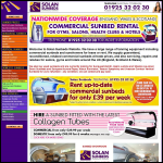 Screen shot of the Solan Sunbeds Ltd website.