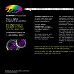 Screen shot of the Scientific Optical Ltd website.