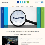 Screen shot of the Tachograph Analysis Consultants Ltd website.