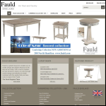 Screen shot of the Fauld Furniture website.