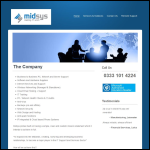 Screen shot of the Midsys website.