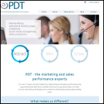 Screen shot of the Performance Developement & Training Ltd website.
