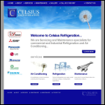 Screen shot of the Celsius Refrigeration website.