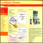 Screen shot of the Lindsay Music website.