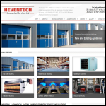 Screen shot of the Heventech Mechanical Services Ltd website.