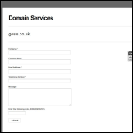 Screen shot of the Goss Insurance Brokers Ltd website.