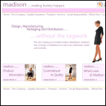 Screen shot of the Madison Hosiery Ltd website.