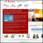 Screen shot of the JP Burners Ltd website.