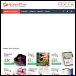 Screen shot of the The Appleyard Press Ltd website.