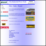 Screen shot of the City Industrial Power Tools website.