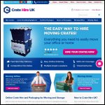 Screen shot of the Crate Hire UK website.