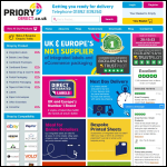 Screen shot of the Priory Business Group plc website.