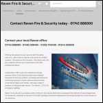 Screen shot of the Raven Fire & Security website.