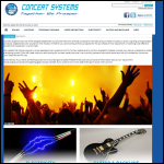 Screen shot of the Concert Trade website.