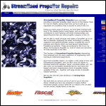 Screen shot of the Streamlined Propeller Repairs website.