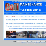 Screen shot of the Coil Maintenance Ltd website.