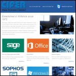 Screen shot of the Cifer Data Systems Ltd website.
