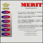 Screen shot of the Merit Components Ltd website.
