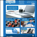 Screen shot of the Bluelight Office Supplies Ltd website.