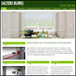 Screen shot of the Salters Blinds website.
