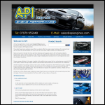 Screen shot of the A.P.I. Engines Ltd website.