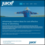 Screen shot of the Juice Design & Advertising website.