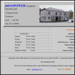Screen shot of the Micropower Computer Services Ltd website.