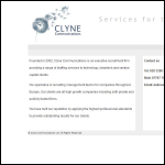 Screen shot of the Clyne Communications Ltd website.