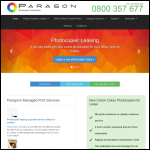 Screen shot of the Paragon Document Solutions Litd website.