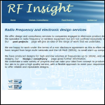 Screen shot of the Rf Insight Ltd website.