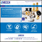 Screen shot of the Mecca Engineering website.