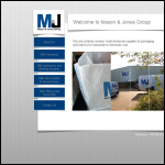Screen shot of the Mason & Jones Packaging website.