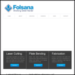 Screen shot of the Folsana Pressed Sections Ltd website.