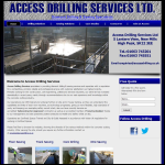 Screen shot of the Access Drilling Services Ltd website.