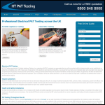 Screen shot of the Ht Pat Testing website.