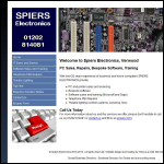 Screen shot of the Spiers Electronics website.
