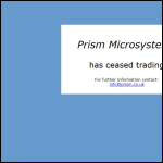 Screen shot of the Prism Microsystems Ltd website.