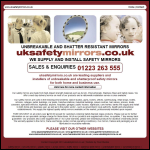 Screen shot of the Uk Safety Mirrors website.