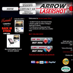Screen shot of the Arrow Laser Shot website.