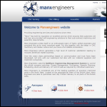 Screen shot of the Manx Engineers Ltd website.