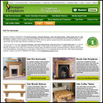 Screen shot of the Designer Fireplaces website.