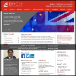 Screen shot of the Ensors website.