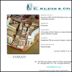 Screen shot of the E Klein & Co website.