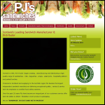 Screen shot of the Pj's Foods Ltd website.