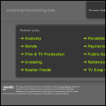 Screen shot of the Simplicity in Marketing Ltd website.