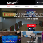Screen shot of the Maxim Presentations Ltd website.