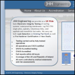 Screen shot of the Jhh Engineering website.