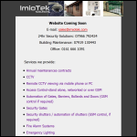 Screen shot of the Imiotek Security Solutions website.